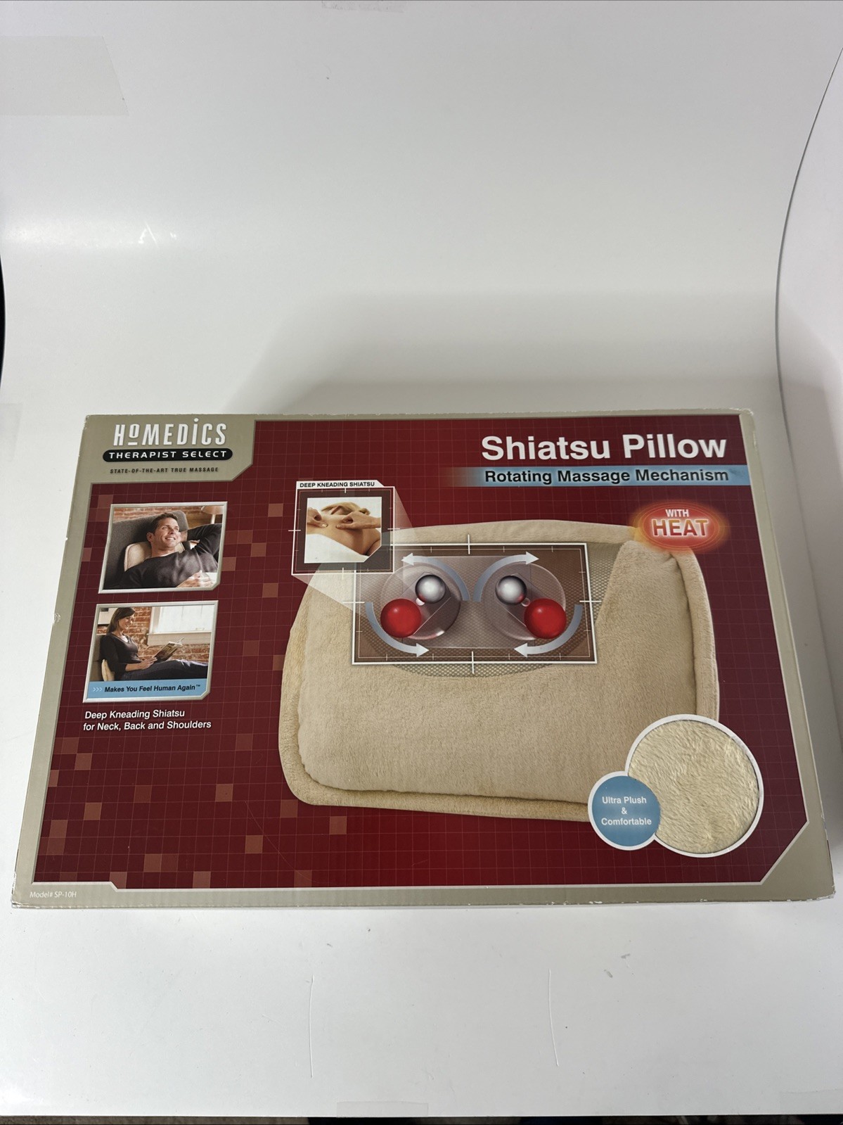 HoMedics Therapist Select Rotating Shiatsu Massage Pillow with Heat Tested