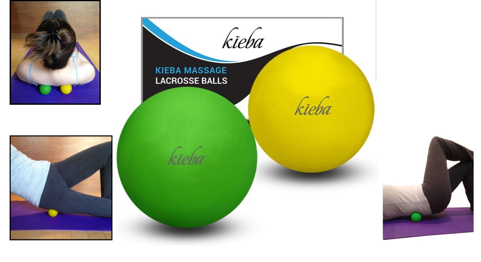 Vibrant Green & Yellow Massage Balls for Trigger Point Therapy – Travel Friendly