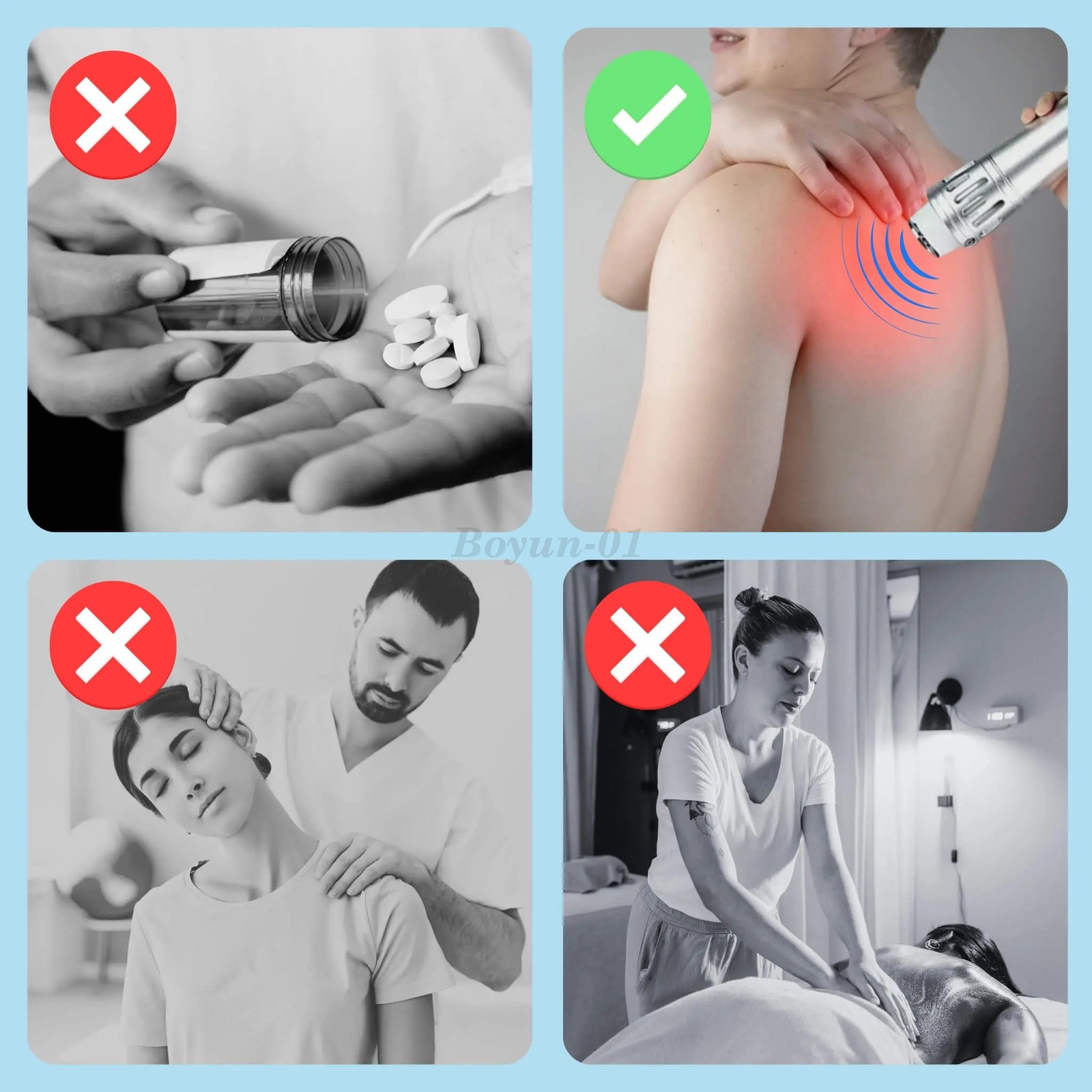 Handheld Focused Shockwave Therapy Machine Body Relax Muscle Relief Ed Massage