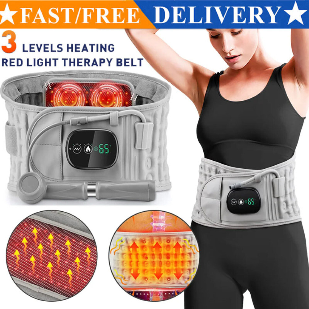 Heating Inflatable Decompression Belt Lumbar Support for Lower Back Pain Relief