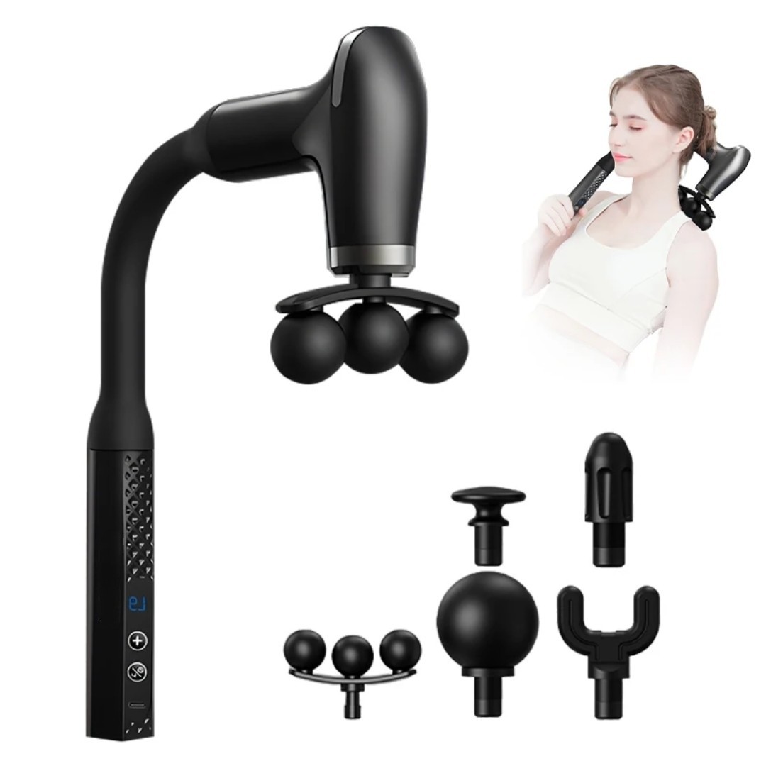 Massage Gun with Extension Handle, Back Massager for Pain Relief Deep Tissue