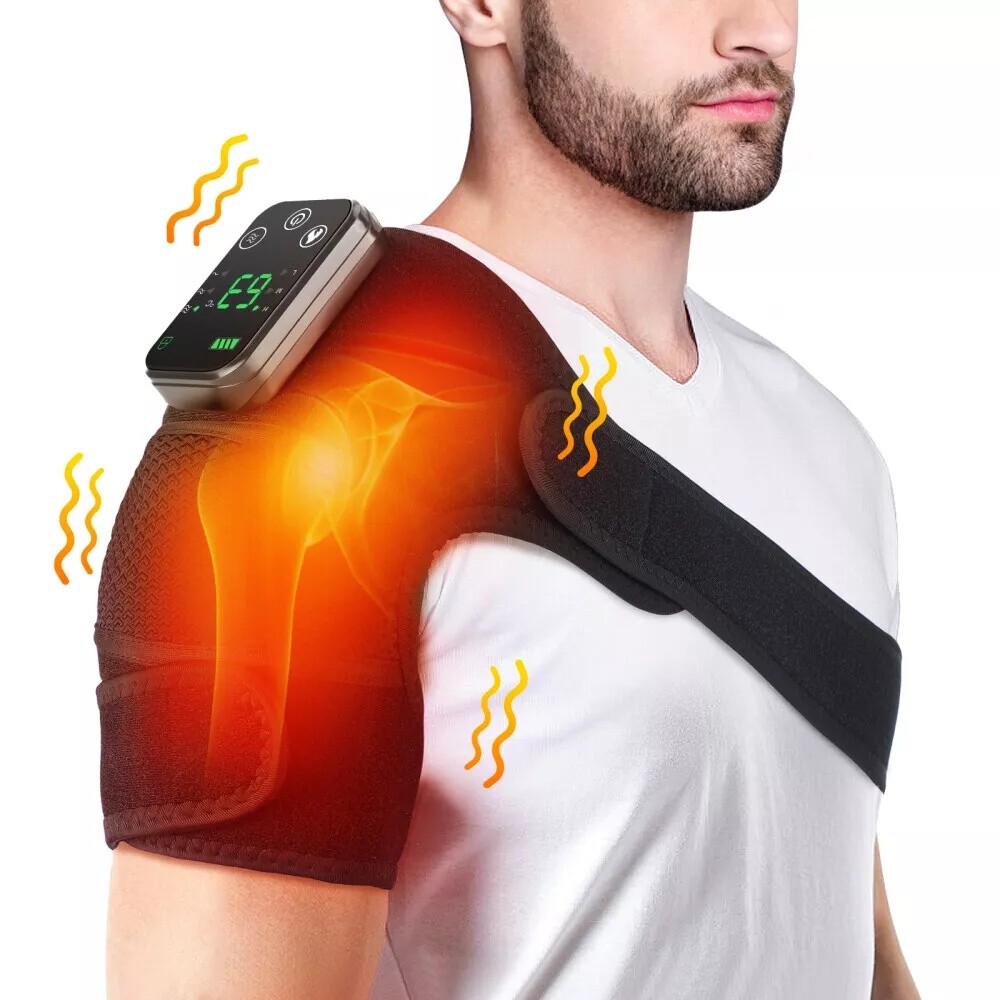 2PACK Electric Heated Vibration Knee Elbow Joint Pad Shoulder Wrap Brace Massage