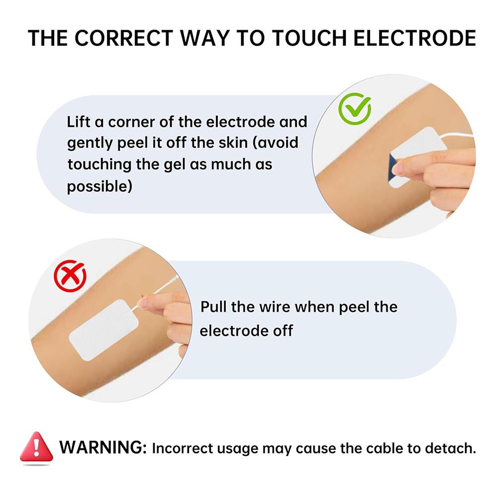 1/4x Tens Machine Electrode Pad Self-adhesive for Massagers Reusable Health Care