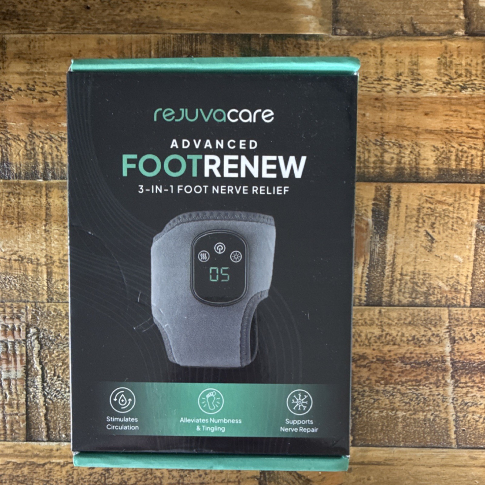 Rejuvacare Advanced FootRenew Wireless Rechargeable Foot Massage Machine Gray