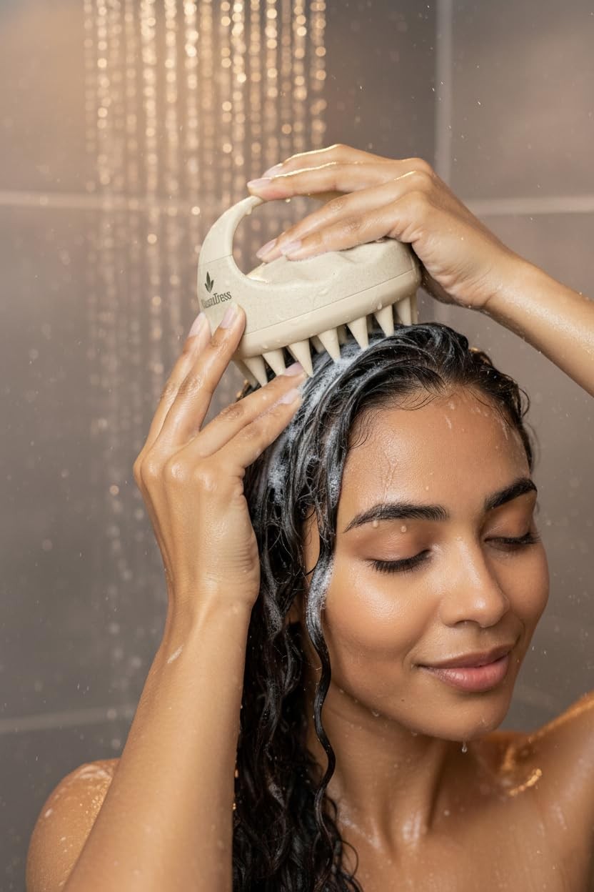 Silicone Scalp Massager for Hair Growth, Dandruff & Itchy Scalp Relief – Wet …