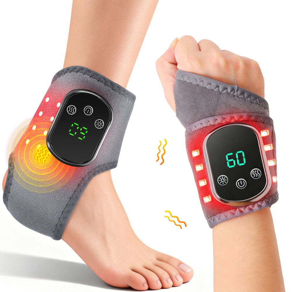 Red Light Therapy Ankle Massager for Neuropathy Pain Relief 3 Vibration Modes US