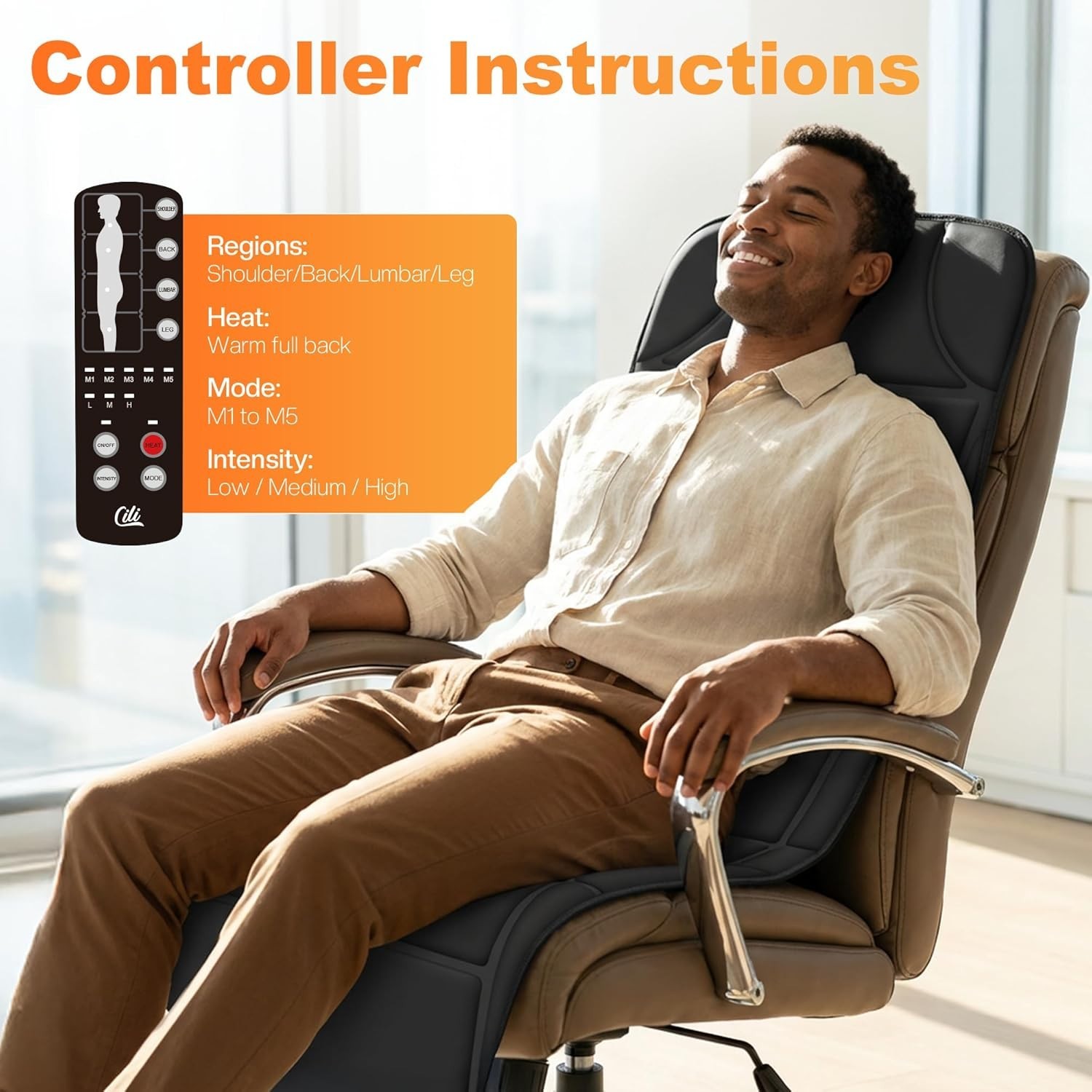 Full Body Massage Mat with Heat, Vibration Back Massage Pad, Full Body Massag…
