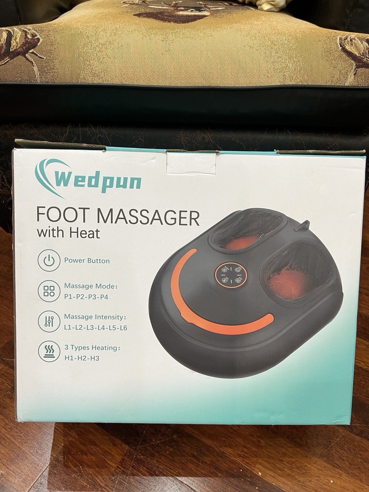 Wedpun Foot Messager with Heat and Wireless Remote Control New In Box Free Ship