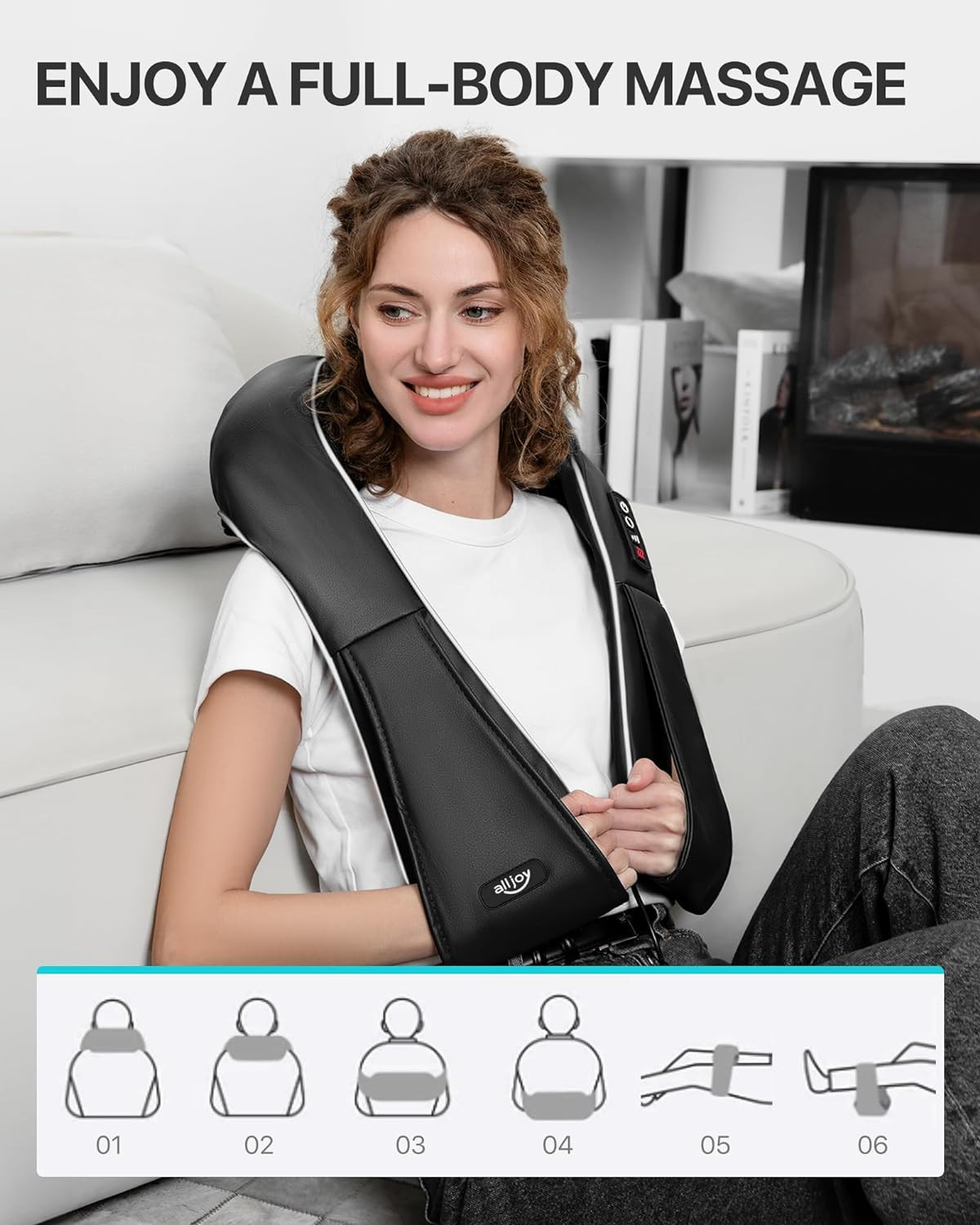 FSA HSA Eligible Neck Massager for Pain Relief Deep Tissue, 3D Kneading Shiatsu