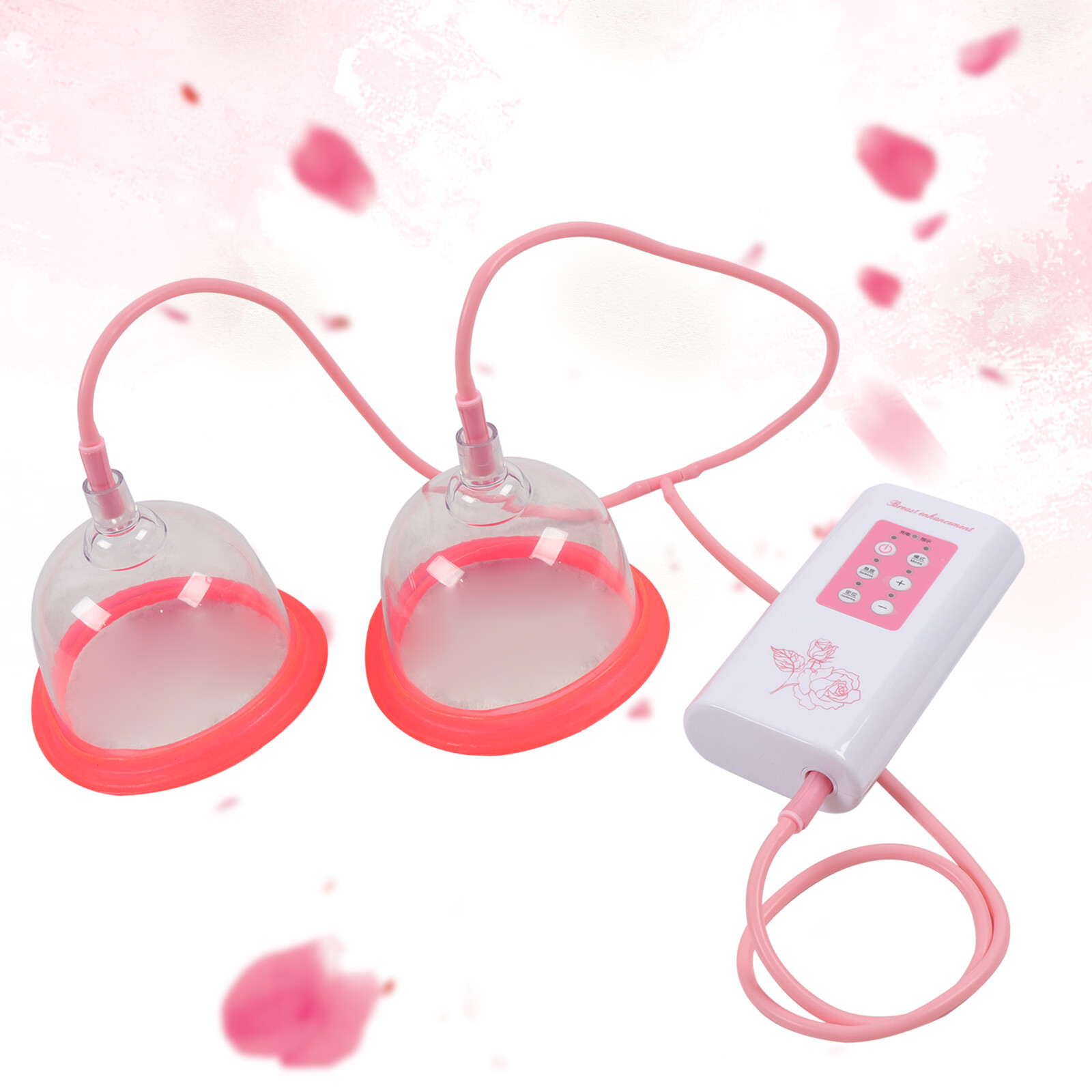 2x Electric Breast Pump Vacuum Suction Breast Enlarger Enhancer Equipment B Cup