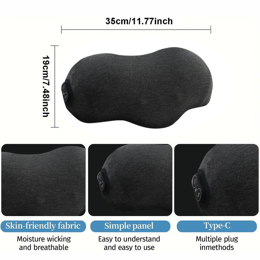 New Cervical Pillow for Neck Pain Relief with 3 Heat Levels & 3 Vibration Modes