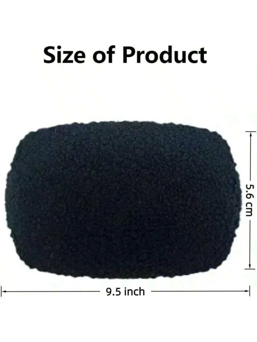 4Pcs Black Massager Cover Soft Fleece Pad Washable Reusable