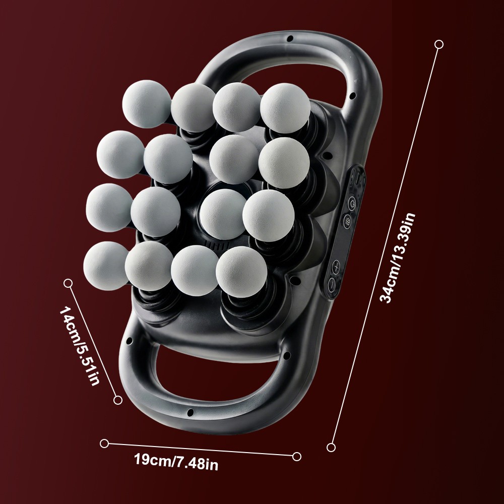16-Head Fascia Gun Body Massage Back and Waist High-Frequency Vibration Massager