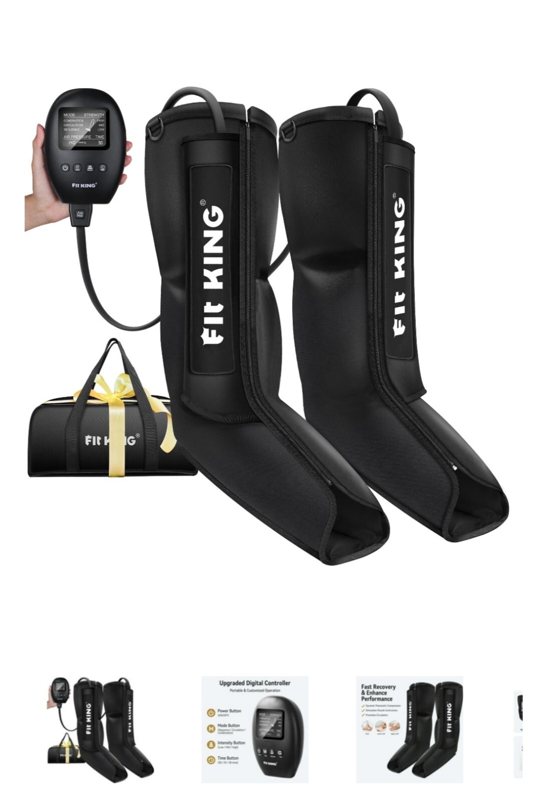 Fit King Air Compression Recovery System Dynamic Massage Boots FT-082A – Medium