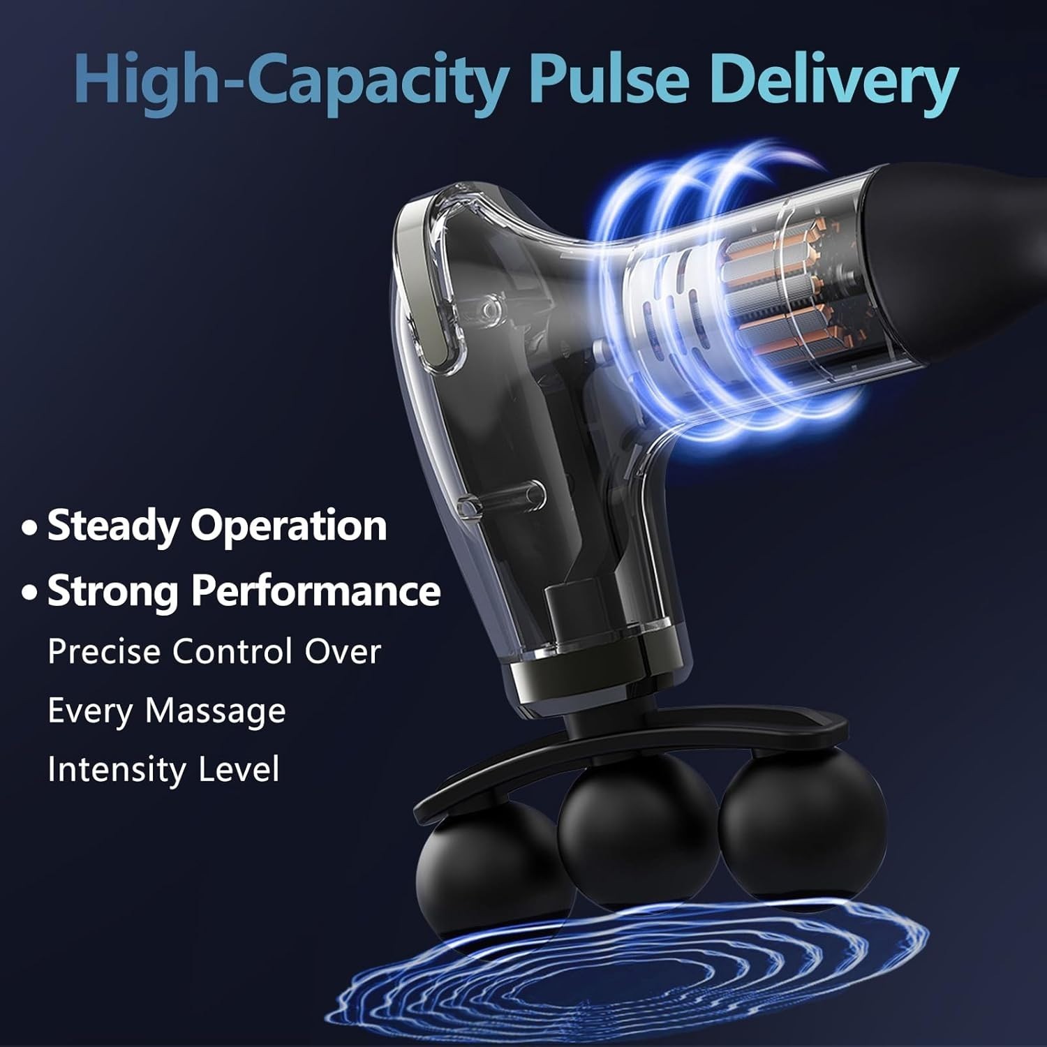 Massage Gun with Extension Handle, Back Massager for Pain Relief Deep Tissue