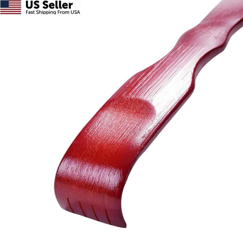 ITCHY-BAN Bamboo Back Scratcher: 17» Extended Curved Handle for Better Brown