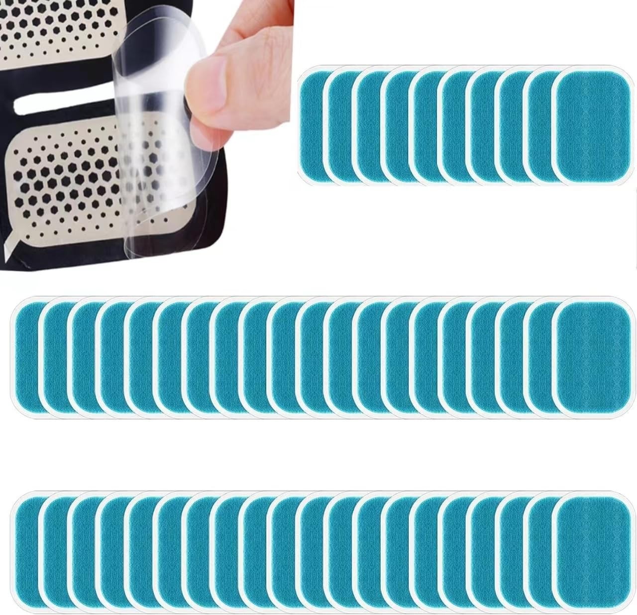 50 Pcs Gel Pads for ABS Stimulator Training Replacement Muscle Accessory Bl