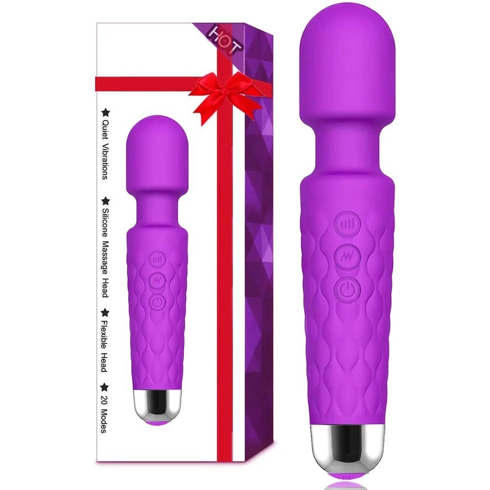 Rechargeable Handheld Massager Vibrator 5 colors 20 Speed Wand Massage Vibrating
