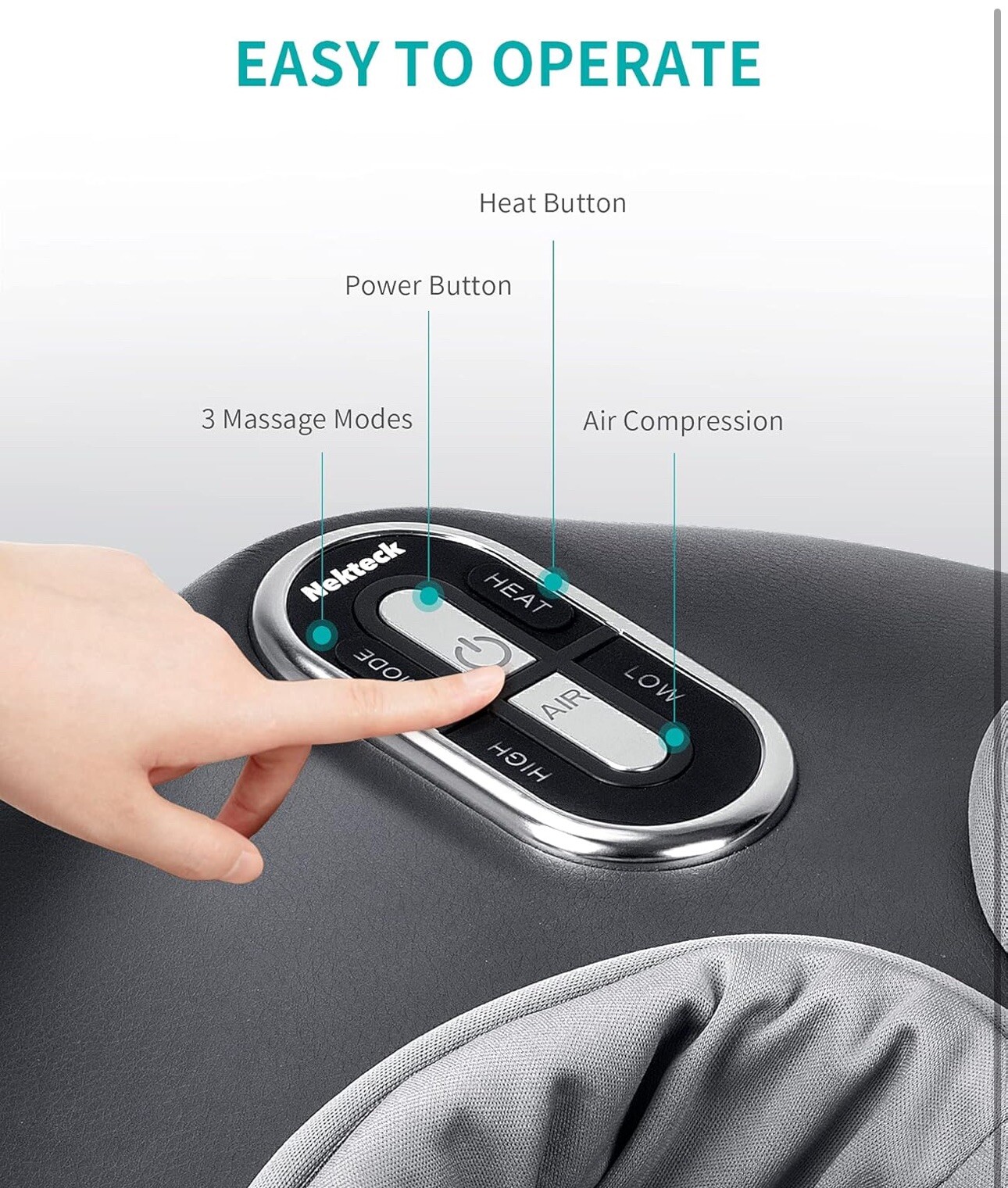 Nekteck Shiatsu Foot Massager Machine – Black (NK-FM-0301-GY-SP)