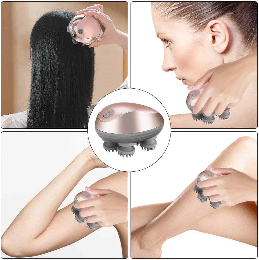 Electric Scalp Head Massager Magnetic Suction Full Body Muscle Relief Massager