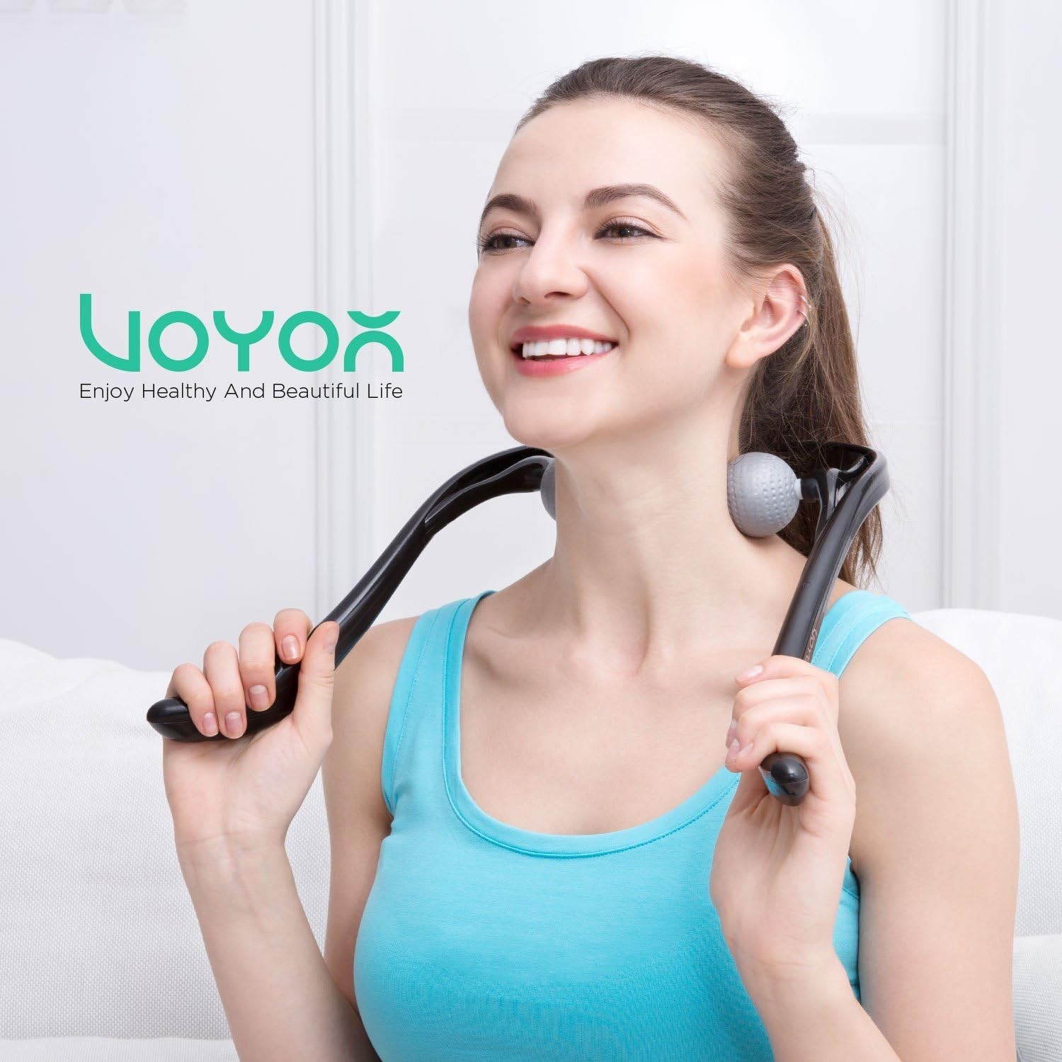 Shiatsu Neck Massager – Portable Deep Tissue Massager with Heat & Speed Control