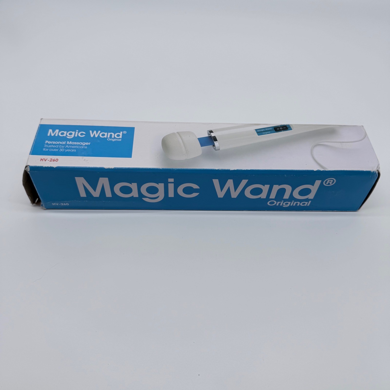 Magic Wand Original HV-260 Corded Personal Massager Dual Speed White Blue New