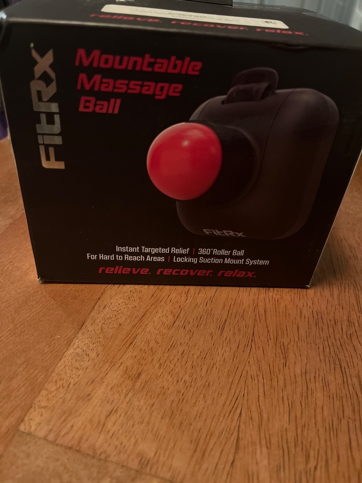 FitRx Mountable Massage Ball – Back and Shoulder Massage Ball with Suction Pad