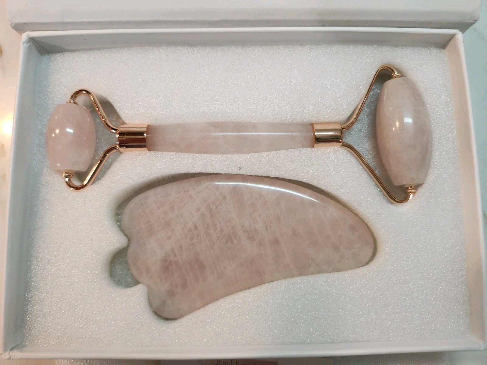 Deciniee Jade Roller and Gua Sha Tool Set – Anti Aging Rose Quartz Roller New