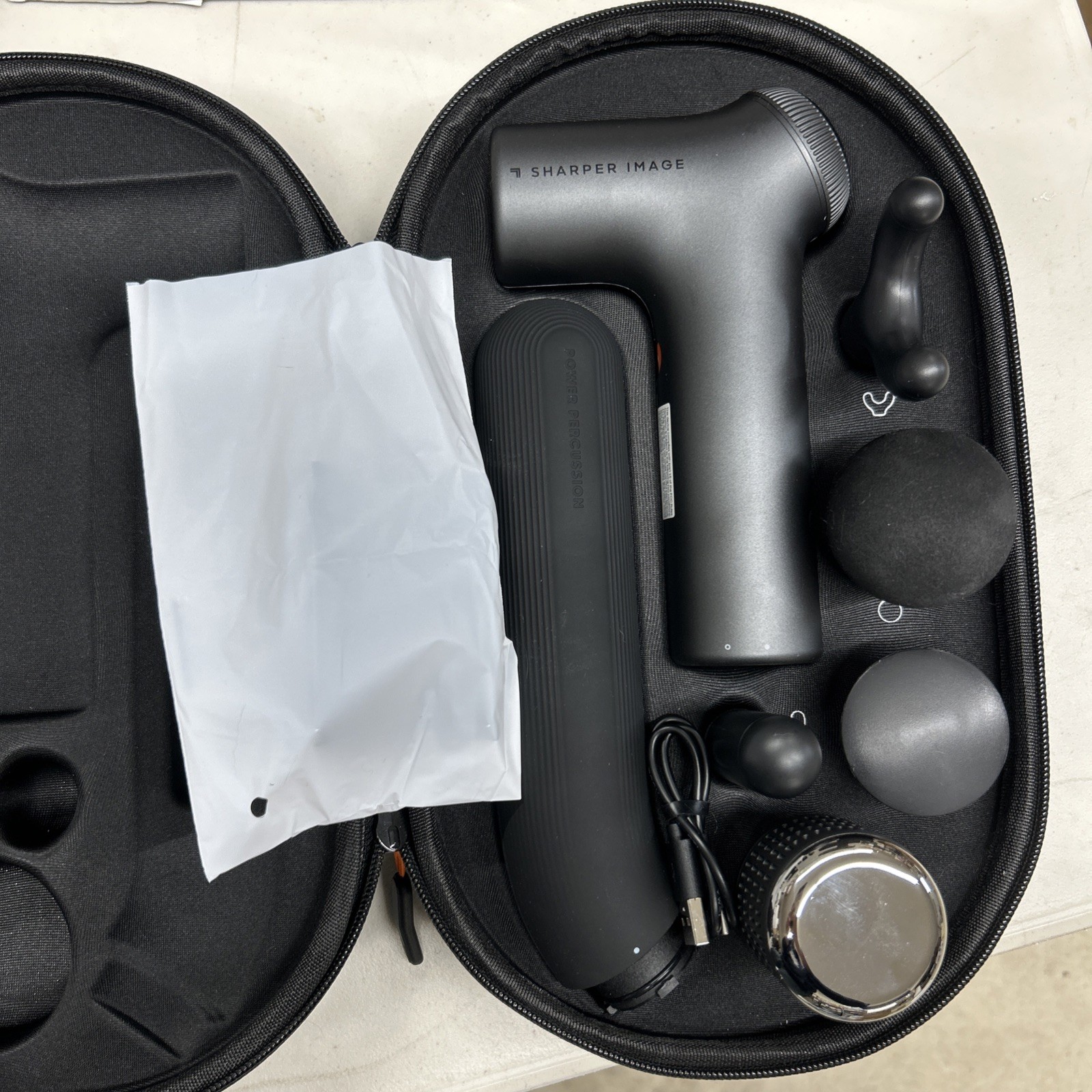 Sharper Image Power Percussion Hot + Cold Reach Percussion Massager