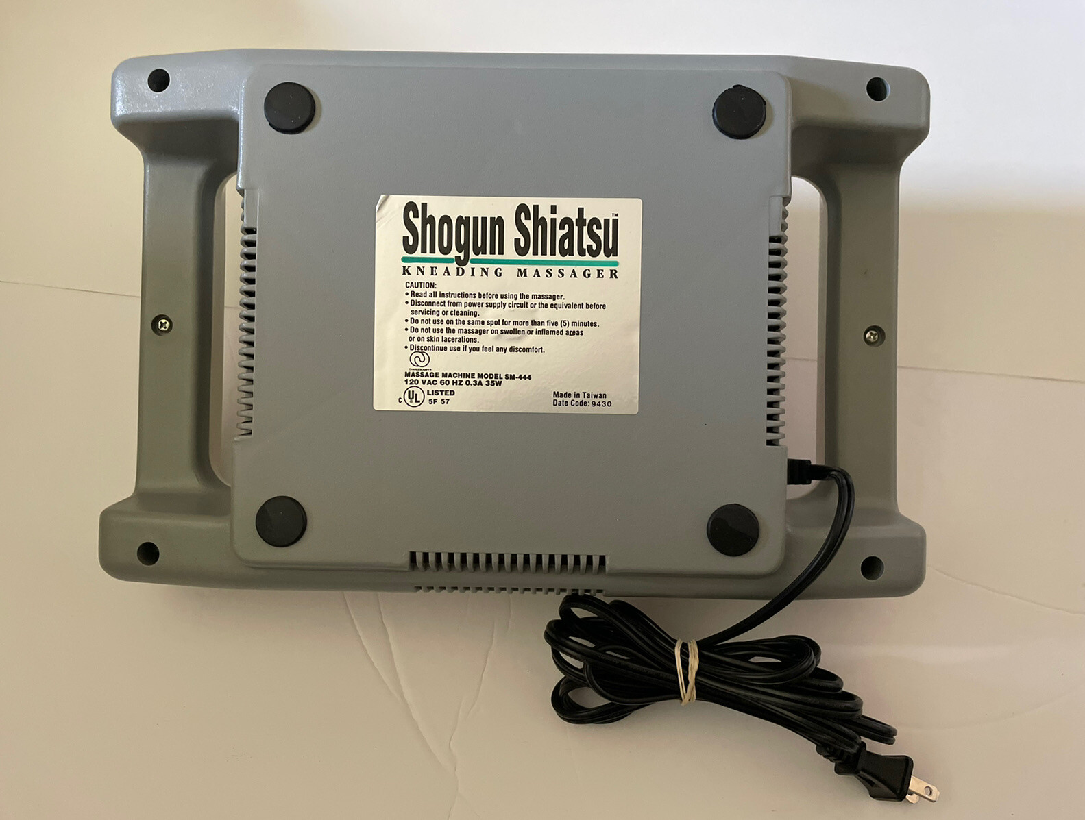 Homedics Shogun Shiatsu Kneading Neck & Back Massager SM-444 Tested & Working