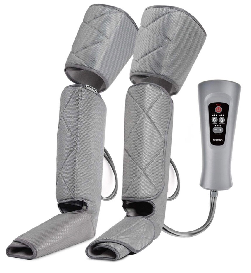 RENPHO Air Compression Leg Circulation Massager – Gray RF-ALM070 (2 Sleeves)