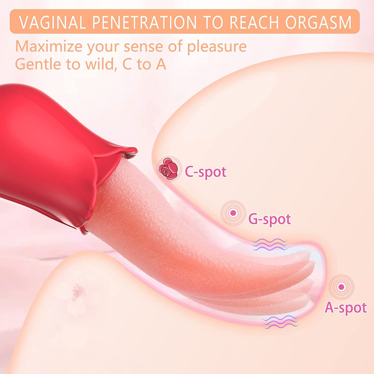 Oral Tongue Licking Massager Powerful Multi Speed Stimulator Rechargeable Women