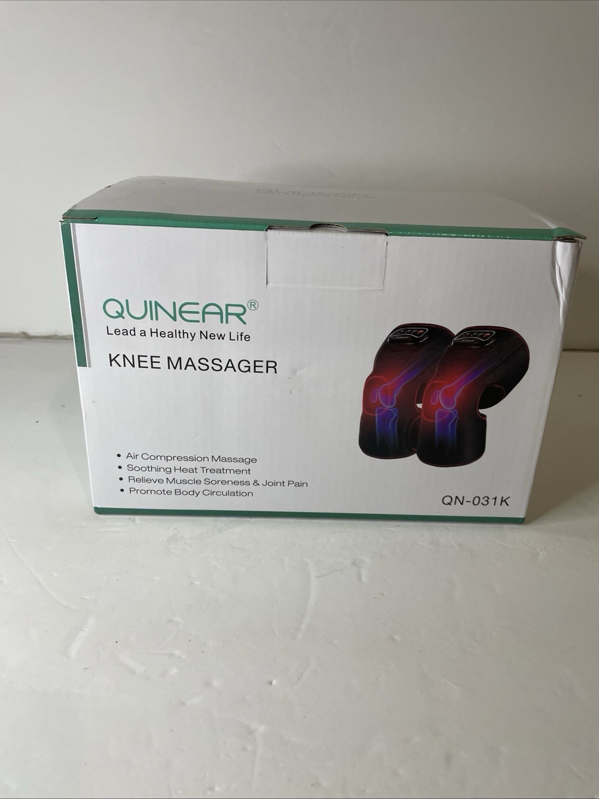 QUINEAR Knee Massager QN-031K Compression Heat Sealed New In Box