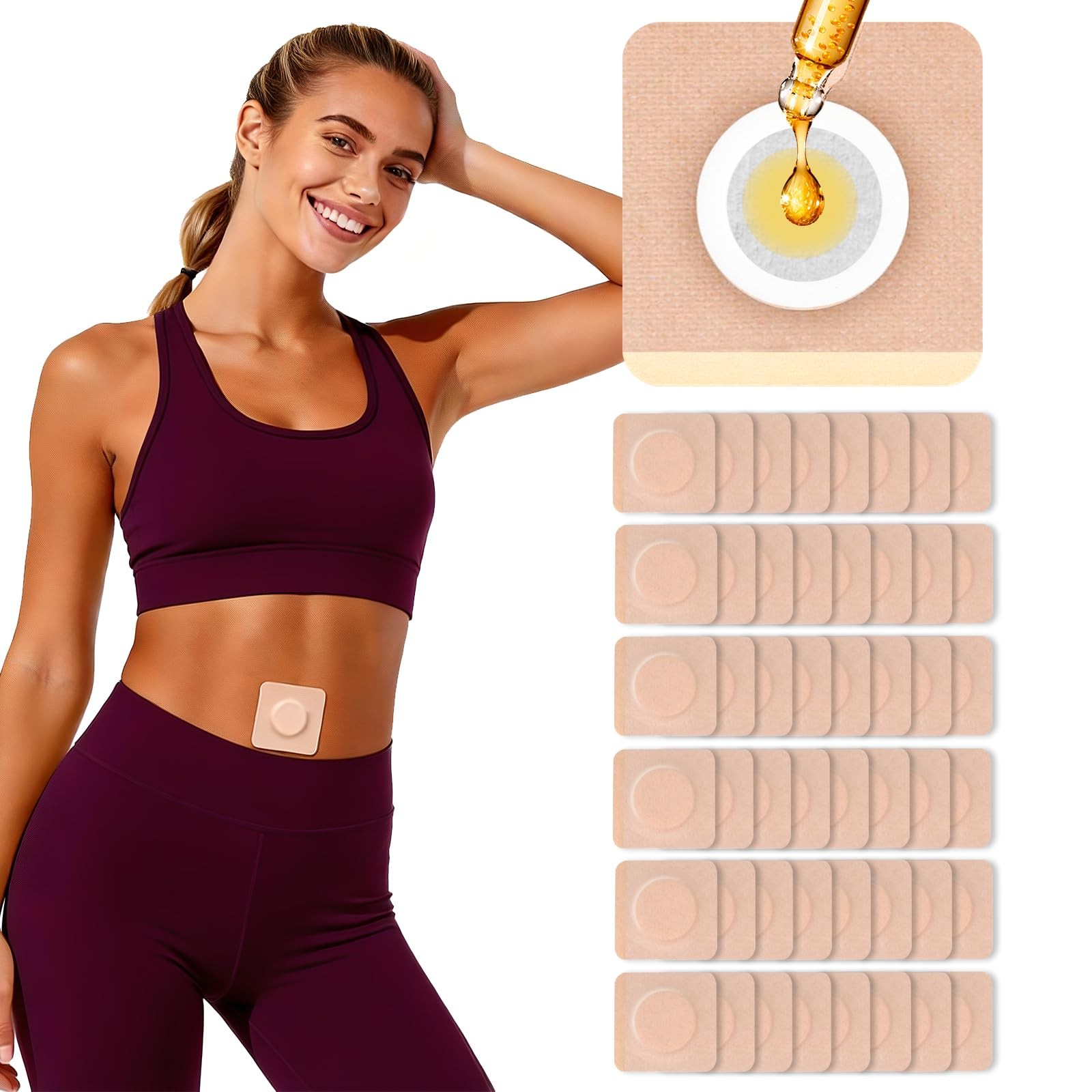 48Pcs Castor Oil Patches, Organic Cotton Castor Oil Pack Wrap, Breathable & S…