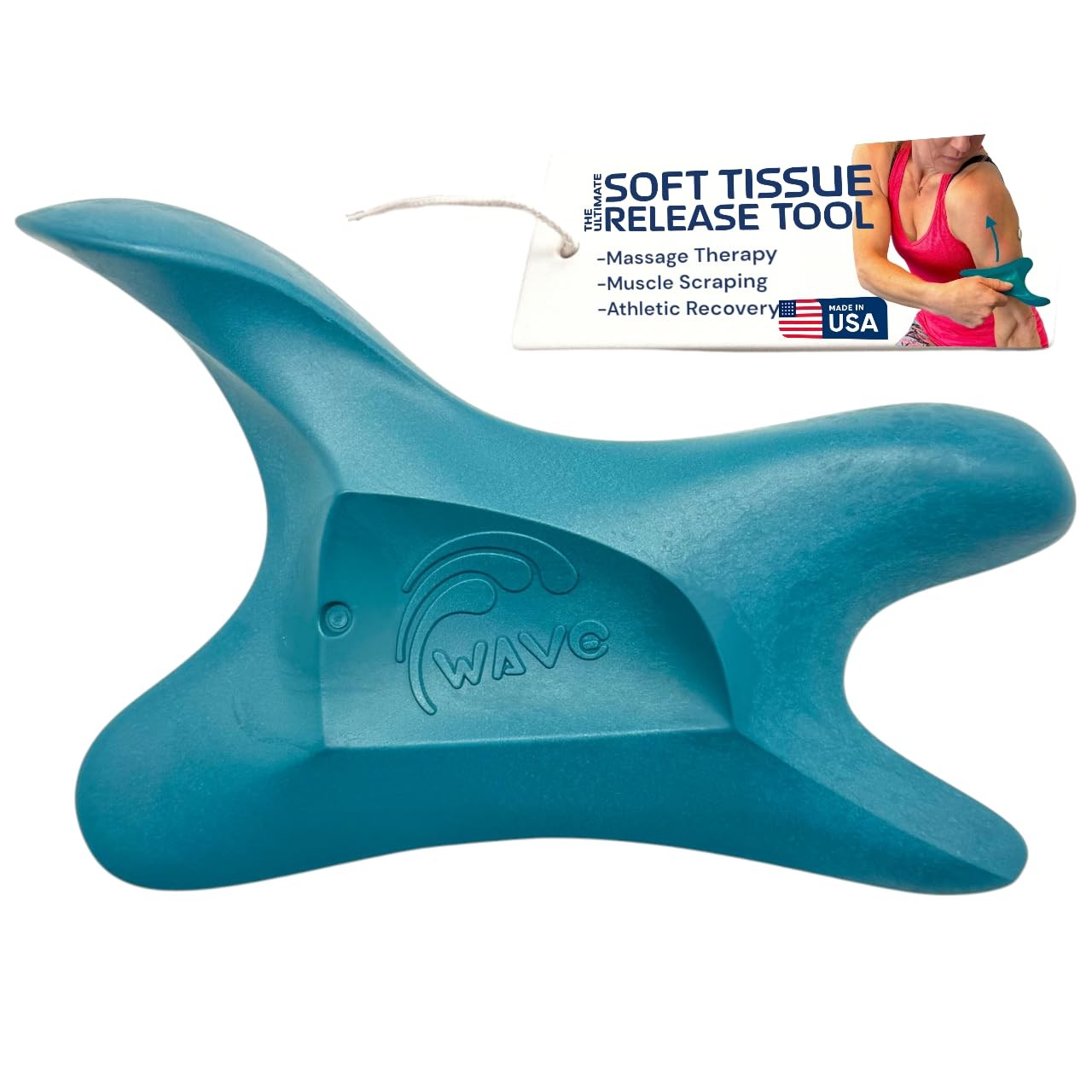 The Wave Tool, Ultimate Soft Tissue Release 1 Count (Pack of 1), Teal