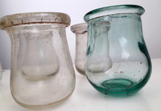 Vintage Russian collectible glass cupping fire jars, suction cups, body massage