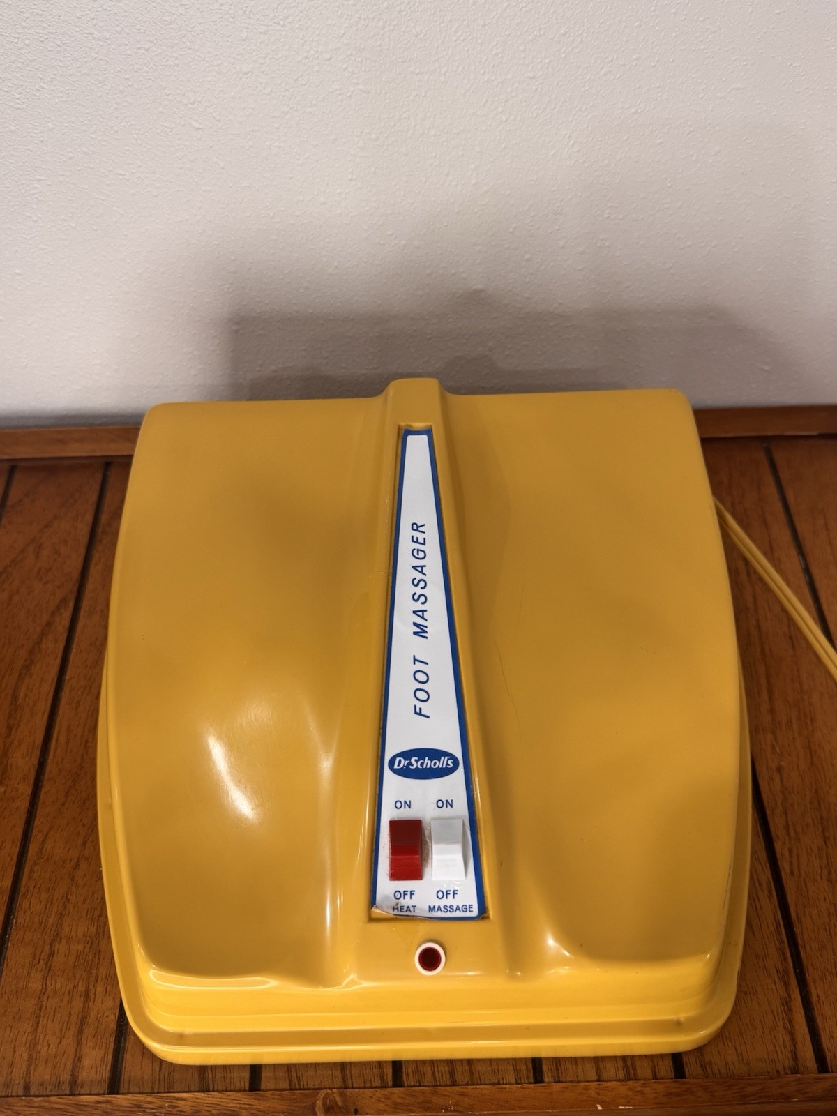 Vintage Dr Scholls Foot Massager Heat Massage Retro Yellow