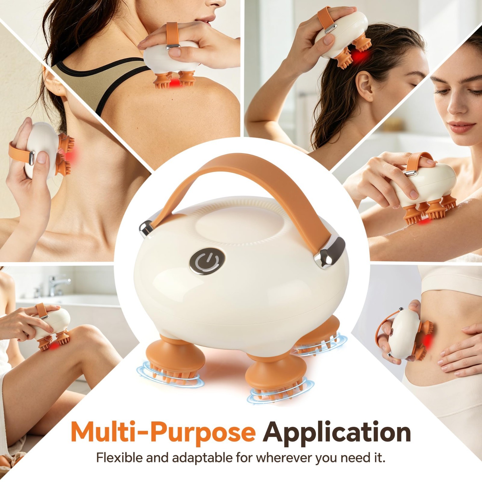 Electric Scalp Massager – Waterproof Head & Neck Relaxer, 3 Modes, 12 Claws, Gif