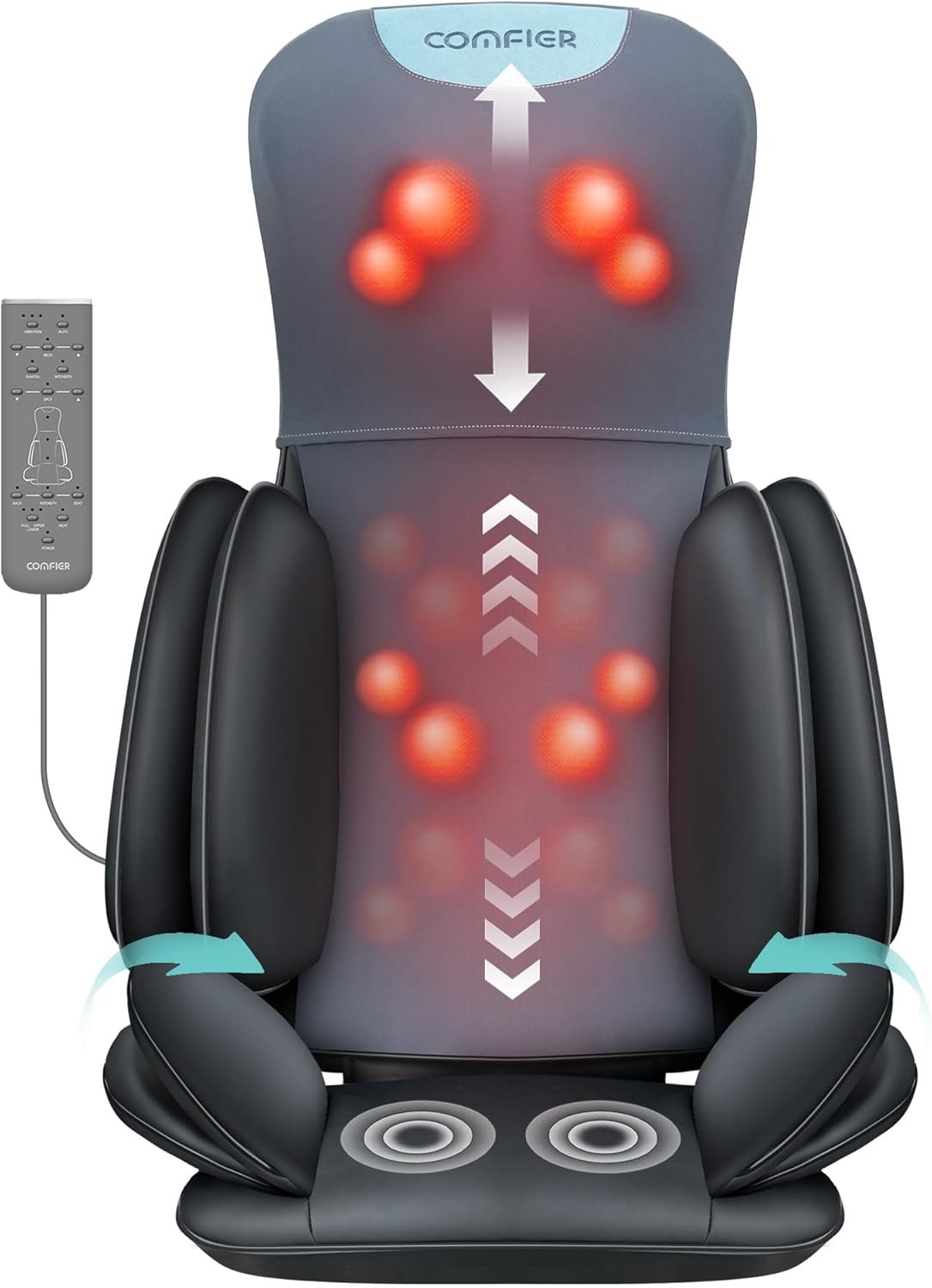 Shiatsu Massage Pad COMFIER Neck Back Heat 4D