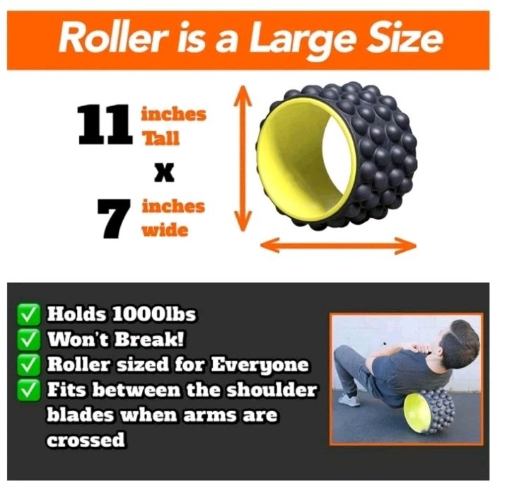 Trakk Back Roller, Back Stretcher & Cracker for Back Pain Ultimate Yoga Wheel