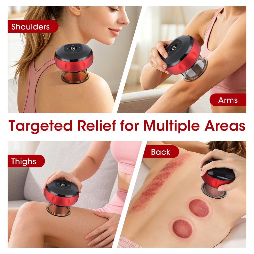 7 In 1 Electric Cupping Therapy Set w/Red Light Smart Cupping Gua Sha Massager