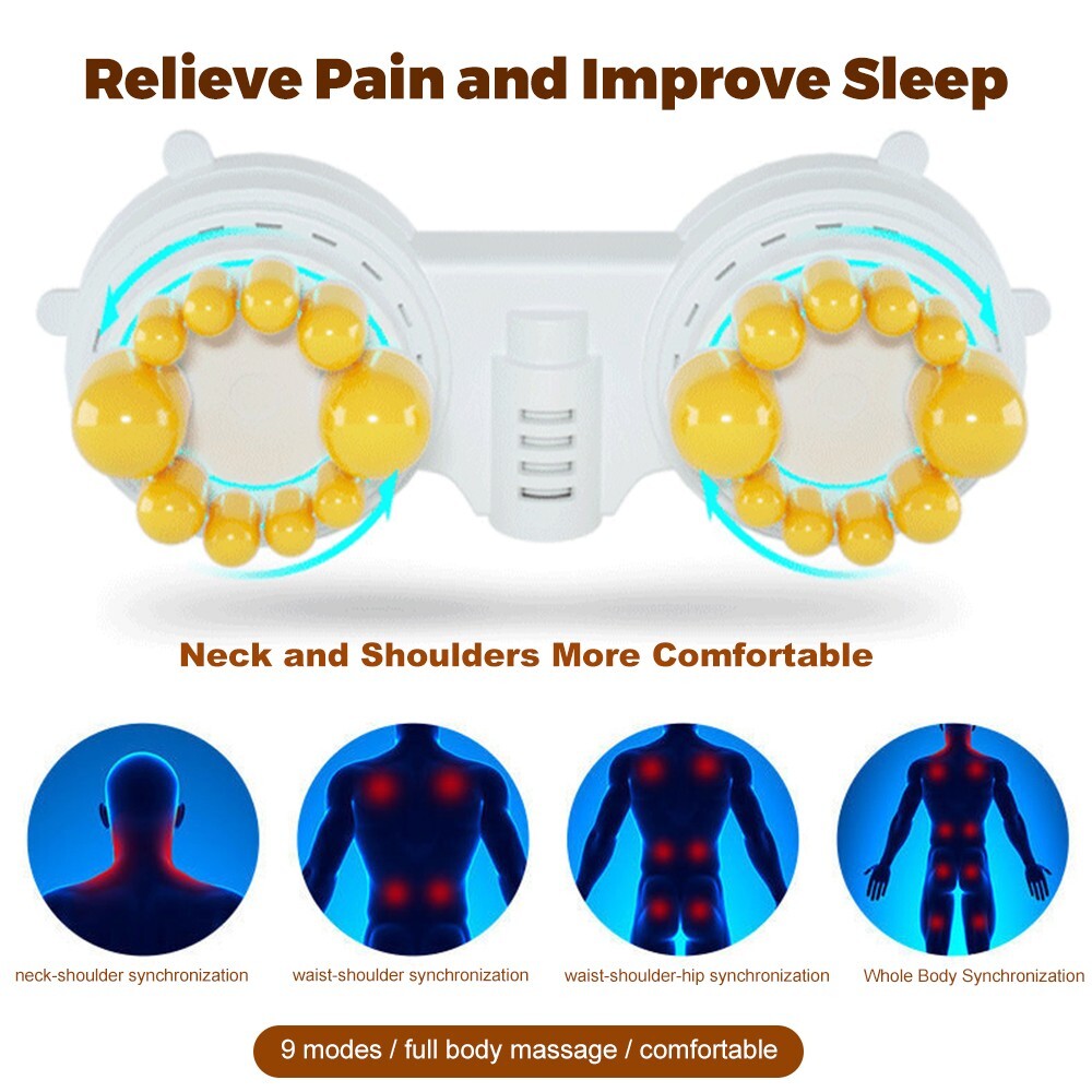 Full Body Massage Mattress Mat Memory Foam With Heat 10 Vibration Motors Pad