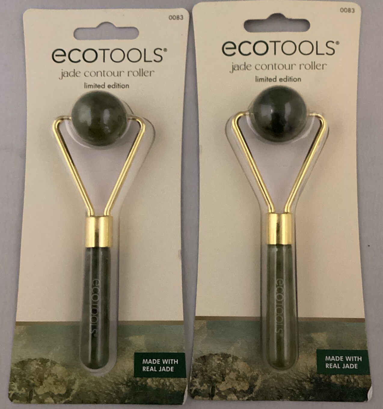 Lot of 2 ECOTOOLS Jade Contour Roller Limited Edition Made with real Jade
