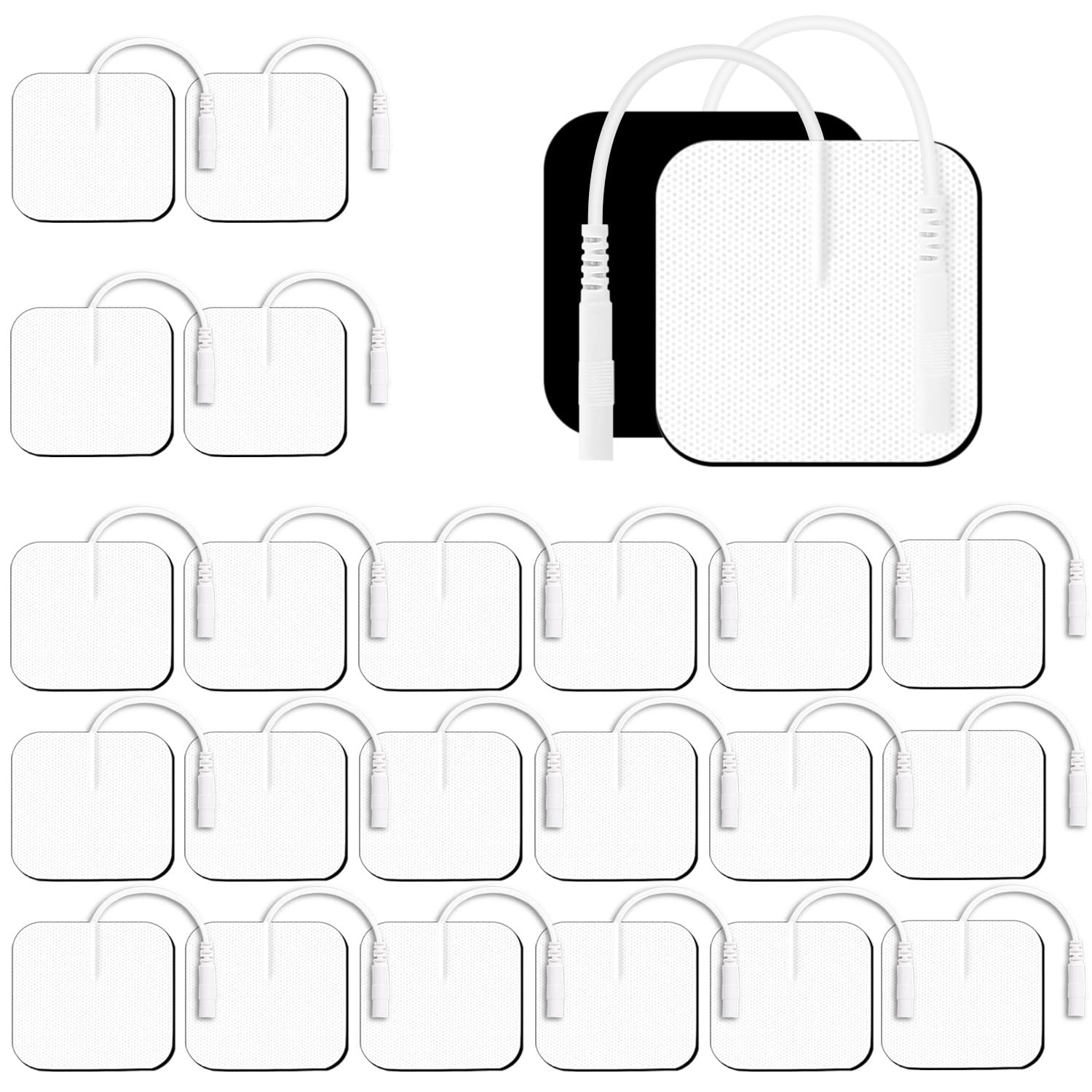 22 Pack 2×2 Inch TENS Unit Electrode Pads Self Adhesive Replacement Pads