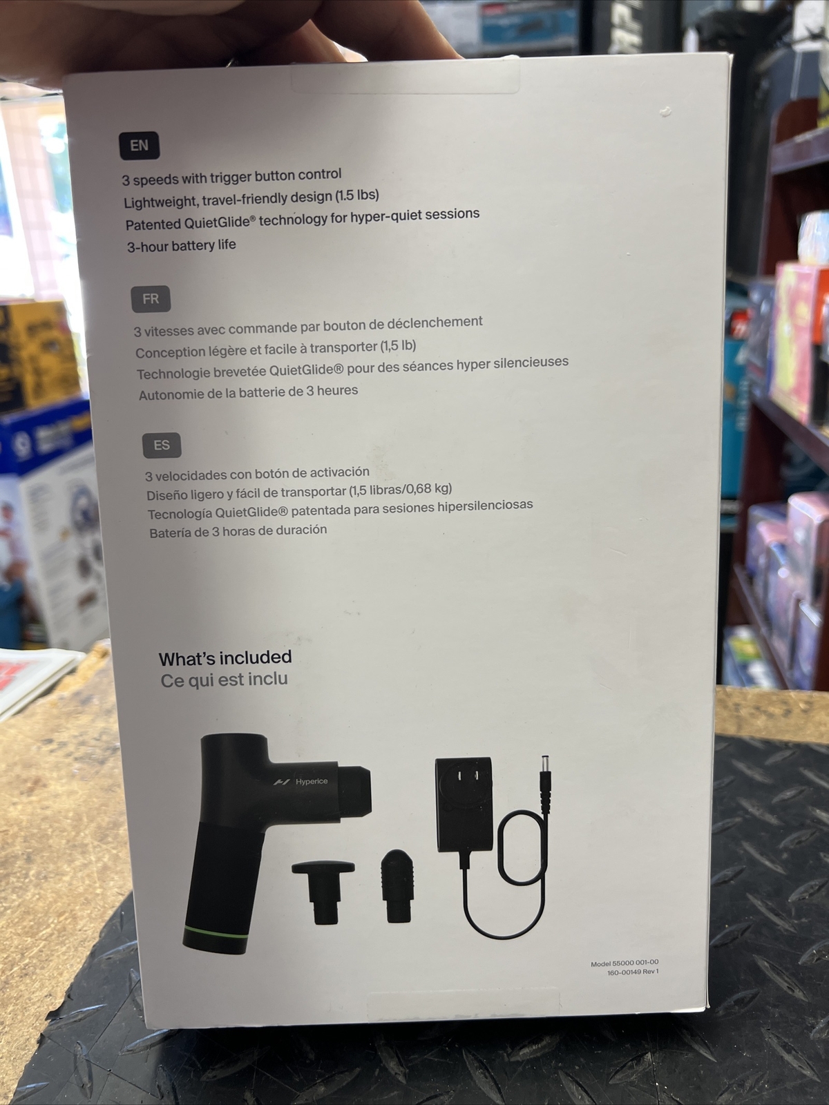 Hyperice Black Compact Percussion Massage Gun Device Hypervolt Go