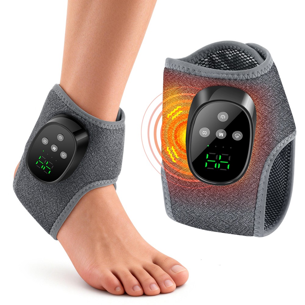 Electric Foot Ankle Massager Pain Relief 4 Modes Vibration Infrared Hot Compress