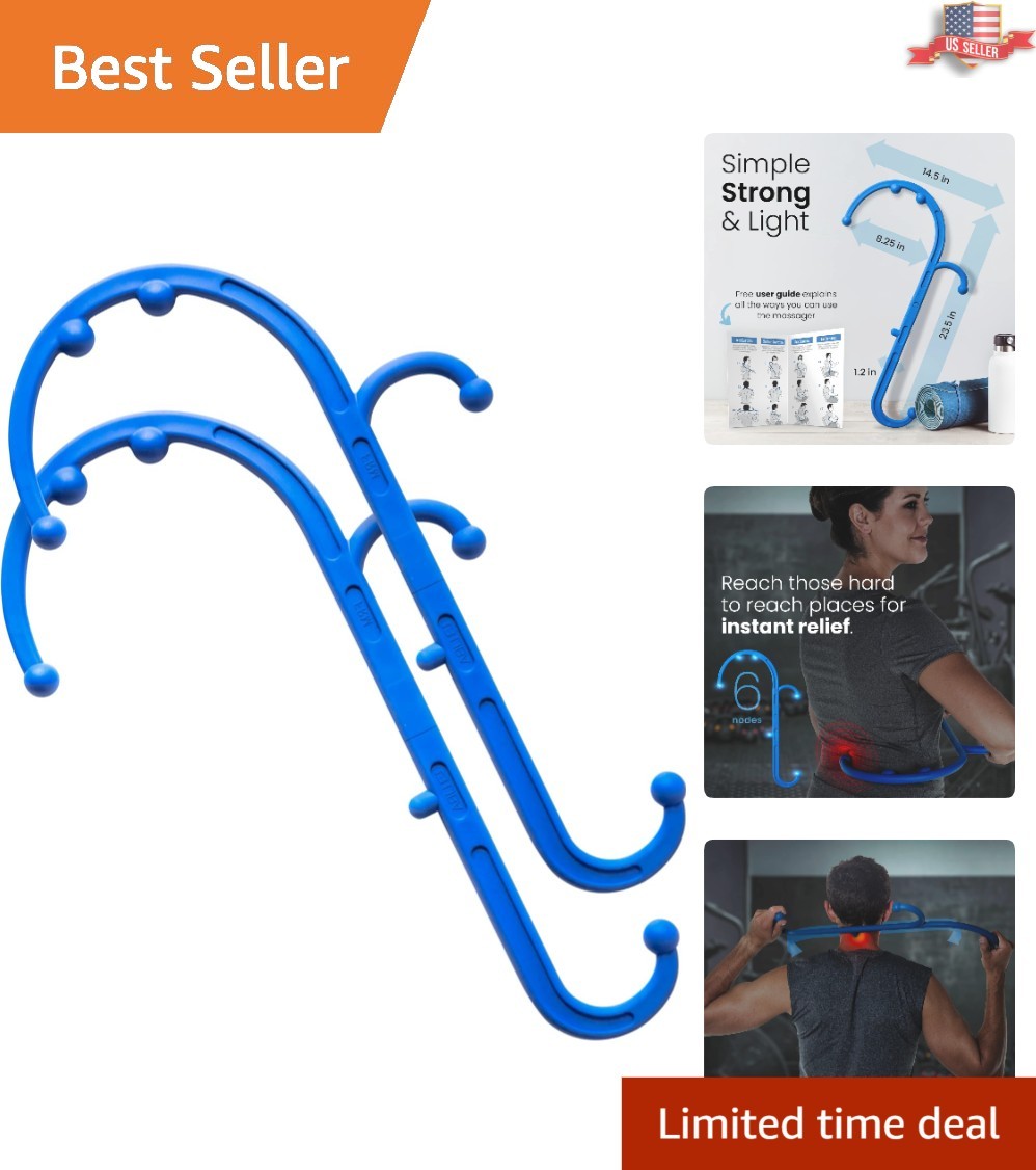 Lightweight Handheld Back & Neck Massager with Heat – Ideal for Muscle Relief!