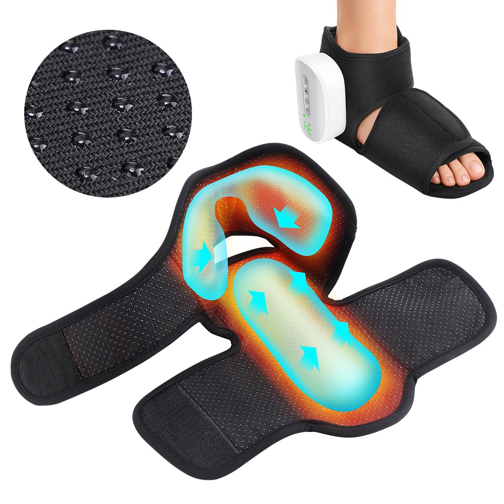 Foot & Ankle Massager Air Compression 4 Heating Levels 3 Airbag Massage Modes