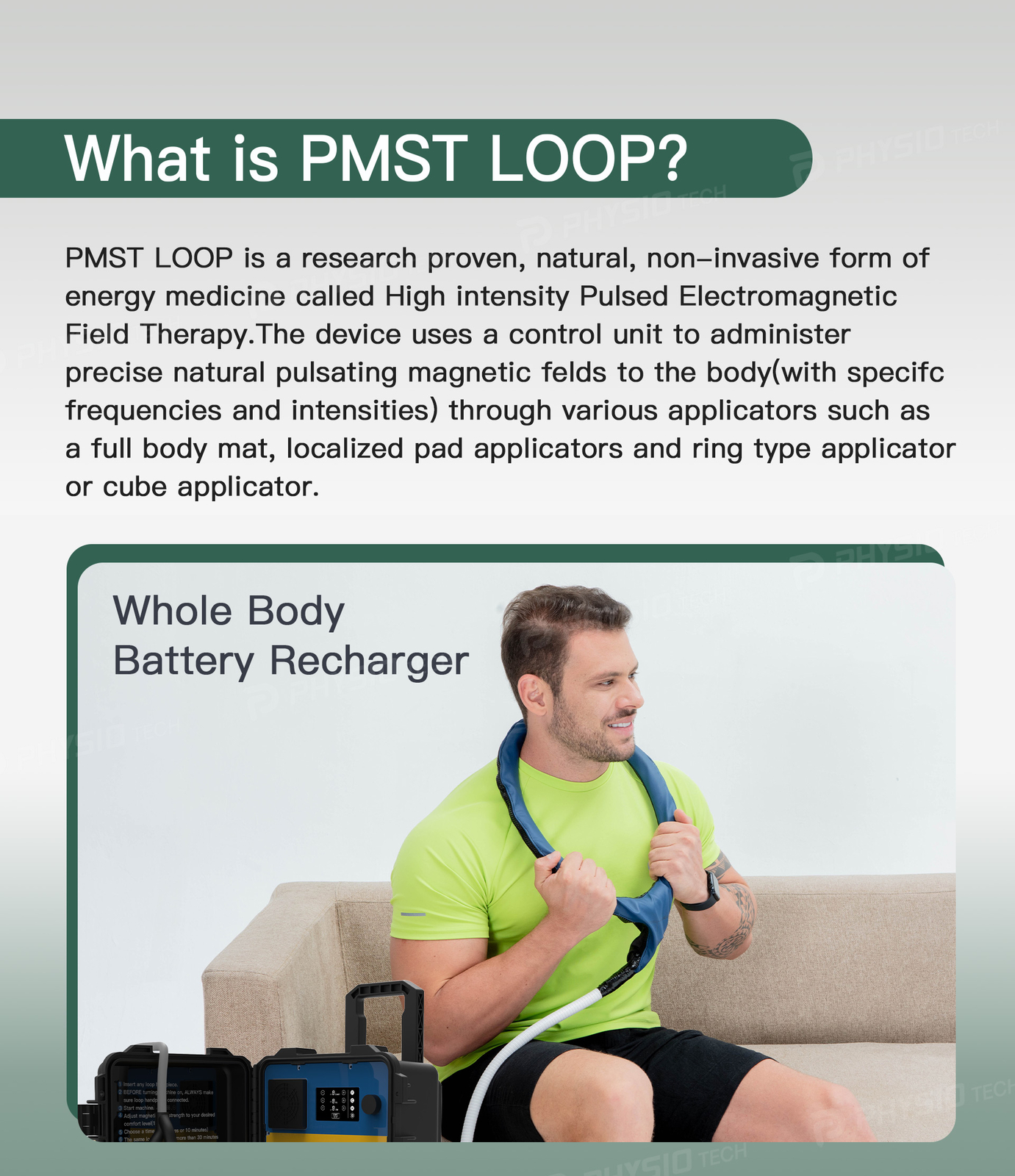 Portable Magnetic Pemf PMST LOOP PEMF Human Rehabilitation Physical Therapy Care
