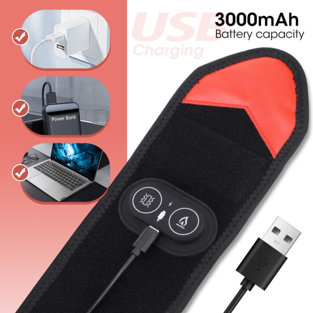 Electric Wrist Massager Brace w/ Heat & Vibration for Carpal Tunnel, Arthritis